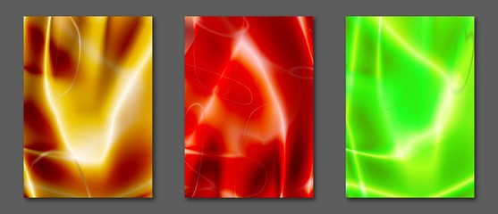 Collection A4 abstract fluid colorful blur shapes covers, EPS10