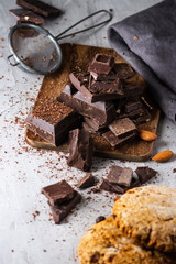 Broken chocolate bars