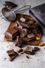 Broken chocolate bars