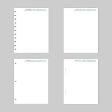 Blank white paper letter size set - mockup for corporate identity design