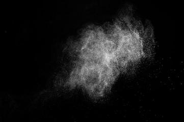 white powder splash for makeup artist or graphic design