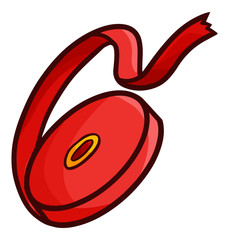 Funny and cute simple red ribbon for your gift - vector