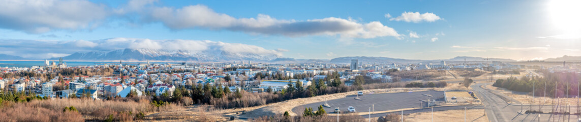 Cityscape viewpoint of Reykjavik from Perlan, Iceland