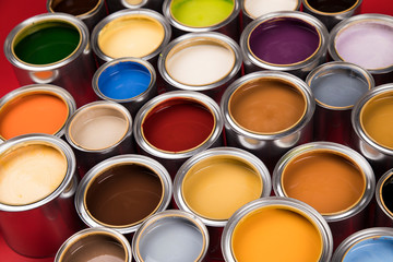 Tin metal cans, Painting background