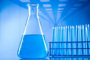 Scientific glassware for chemical experiment, Laboratory equipment