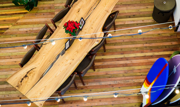 Solid Wood Table, Top View