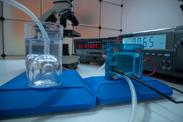 Hydrogen fuel cell in the laboratory