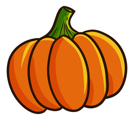 Cute and funny normal pumpkin for halloween - vector