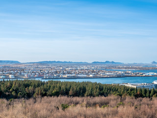 Cityscape viewpoint of Reykjavik from Perlan, Iceland