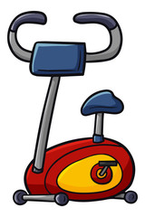 Funny and cool treadmill bike for your interior - vector