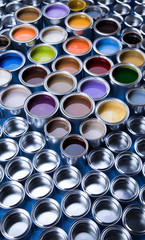 Metal tin cans with color paint