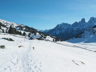 Südtirol - Winterwanderung in den Dolomiten