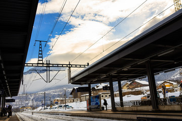 Switzerland's Snowy Railway cold Station