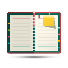 Scrapbook Vector Symbol. Paper Notebook.