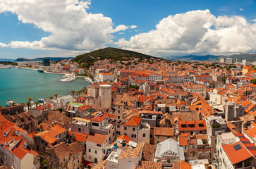 Naklejka na ściany i meble Split Croatia panorama
