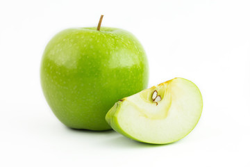 green apple isolated on white background