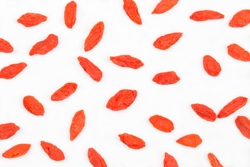 Dried goji berries Isolated on white background