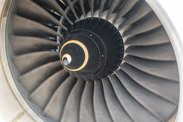 detail of a jet engine