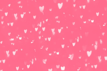 Heart bokeh pink background, Love Valentine day concept