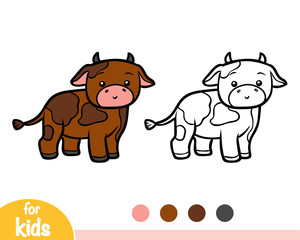 Plakat Coloring book, Bull