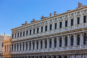 Fototapeta na wymiar Procuratie Vechio palace in San Marco square in Venice, Italy