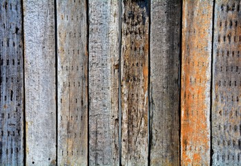brown old and damaged wood texture - background