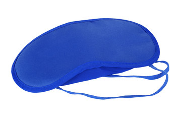 blue sleep mask on white background