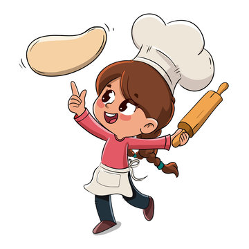 Ni&ntilde;o cocinando una pizza en la cocina