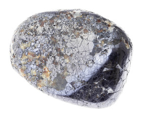 polished Magnetite stone on white