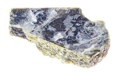 raw muscovite mica (common mica) stone on white