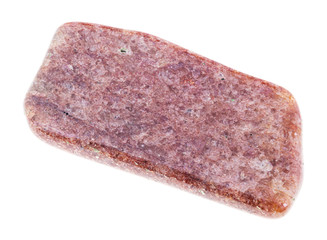 tumbled pink Aventurine stone on white