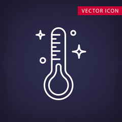 Weather thermometer vector flat icon