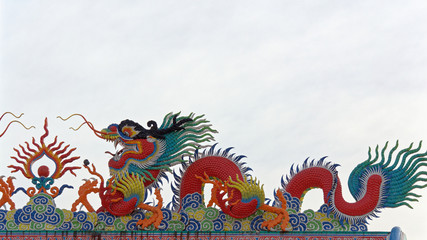 chinese dragon on white background