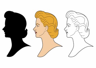 Vintage woman profile © Edel_s