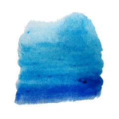 Blue watercolor stain vector