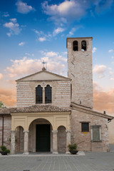 Fototapeta na wymiar Church of Santa Maria Infraportas in Foligno - Italy