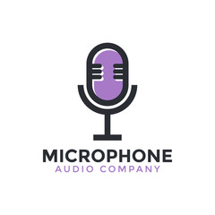 Microphone icon graphic design template