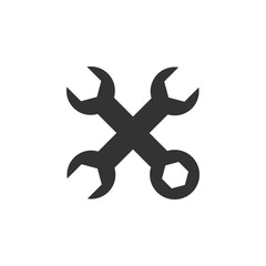 Wrench icon graphic design template illustration