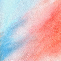 trendy watercolor background, pink coral and blue. Great design element for brochure, banner, cover, booklet, UI, UX, flyer, card, poster and others