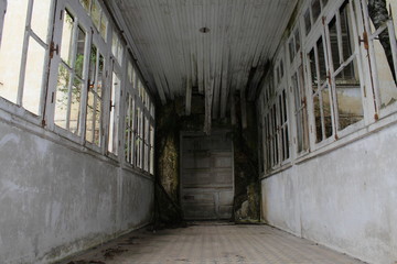 Obraz premium Old hospital Corridor