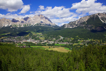 Fototapeta na wymiar Cortina de Ampezzo