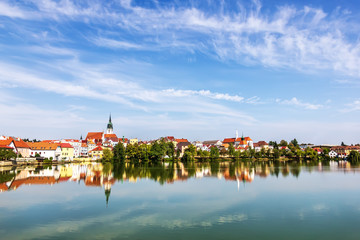 Small town in Austria, beautuful lake scenary