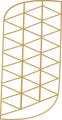 Illustration of decor geometric shape. Decorative element on the white isolated background.