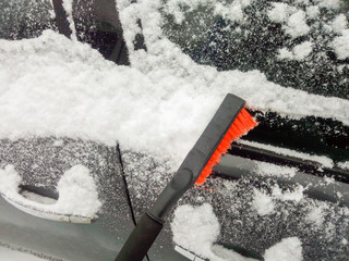 Cleaning machine from the snow