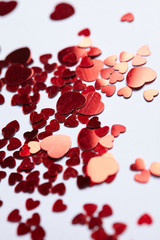 heart confetti background