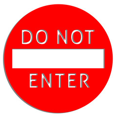 Vector sign do not enter