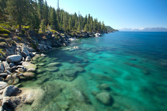 Scenic image of Lake Tahoe, CA.