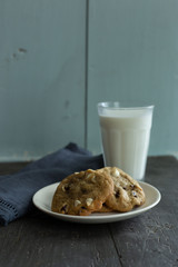 Chocolate Chip Cookies and Milk