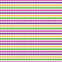 Bead Necklaces Seamless Pattern - Rows of colorful Mardi Gras bead necklaces