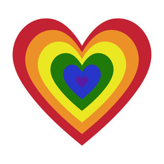 Rainbow Heart - Colorful rainbow heart design